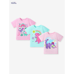 Set 3 Áo Cotton Bé Gái Little Maven – Họa Tiết Dễ Thương, Thoáng Mát Mùa Hè