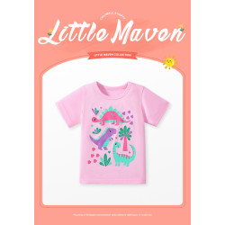 Set 3 Áo Cotton Bé Gái Little Maven – Họa Tiết Dễ Thương, Thoáng Mát Mùa Hè