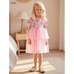 🎀 Váy Bé Gái Little Maven – Cotton Tăm & Voan Cao Cấp