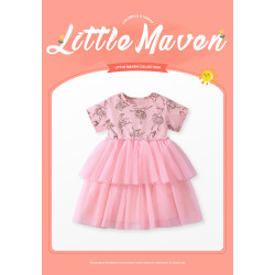 🎀 Váy Bé Gái Little Maven – Cotton Tăm & Voan Cao Cấp