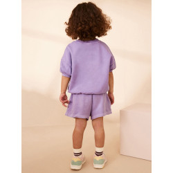 🐰 Bộ Quần Áo Bé Gái Little Maven – Cotton Khô Màu Tím