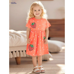 váy cotton chấm bi bé gái_Little Maven