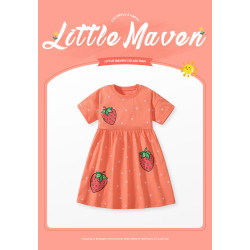 váy cotton chấm bi bé gái_Little Maven